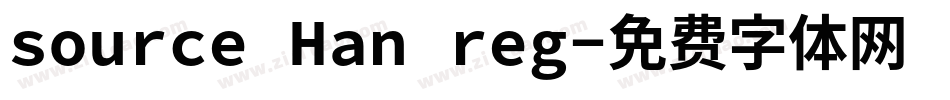 source Han reg字体转换